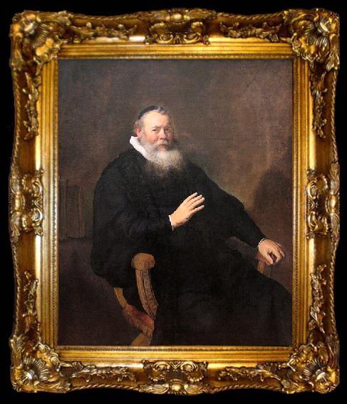 framed  Rembrandt Peale Portrait of the Preacher Eleazar Swalmius, ta009-2
